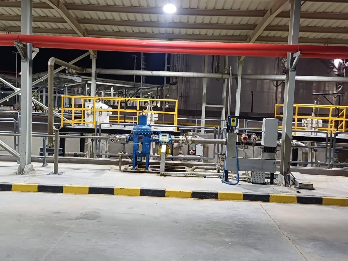 The JET-A1 flow-metering hall at the Al-Alamein fuel depot